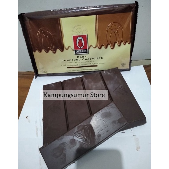 

Re4dy Coklat Batang Coklat Tulip Dark / Dark Chocolatier Chocolate Compound 200 gr/ batang (Produk Baru) Promo Terupdate