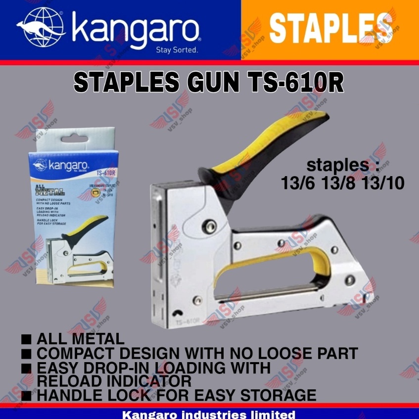 

[❈V42/] KANGARO STAPLER TS-610R STAPLES KANGARO GUN TACKER KANGARO / staples tembak TS 610 R kangaro MurrrMerrr