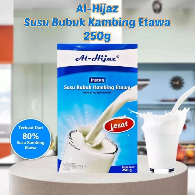 

SUSU KAMBING - AL-HIJAZ - SUSU KAMBING ETAWA - SUSU BUBUK - SUSU KAMBING BUBUK - ETAWA - BPOM 250GR