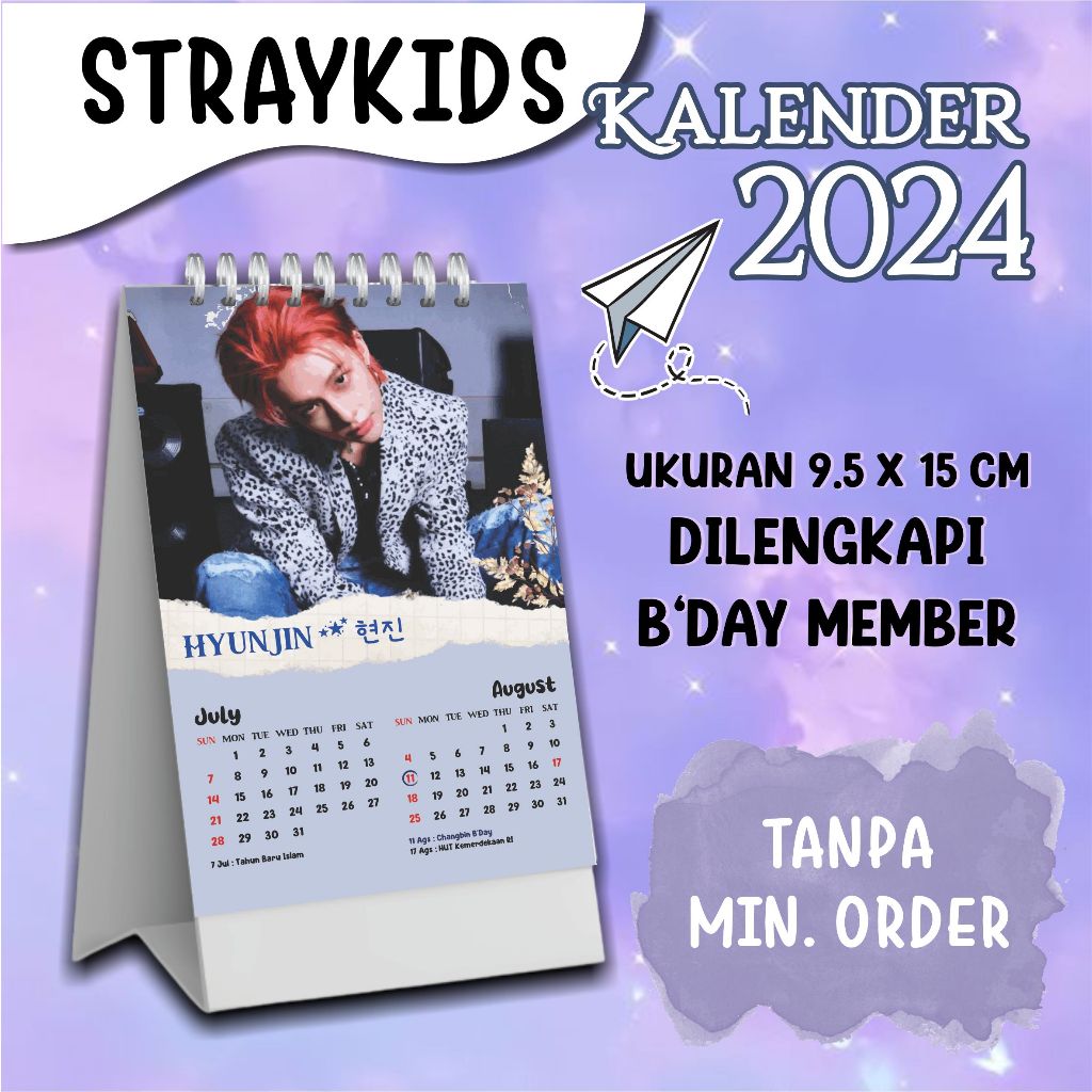 

Kalender 2024 STRAY KIDS - Kalender Mini, Kalender Meja, Kalender Duduk, Kalender KPOP