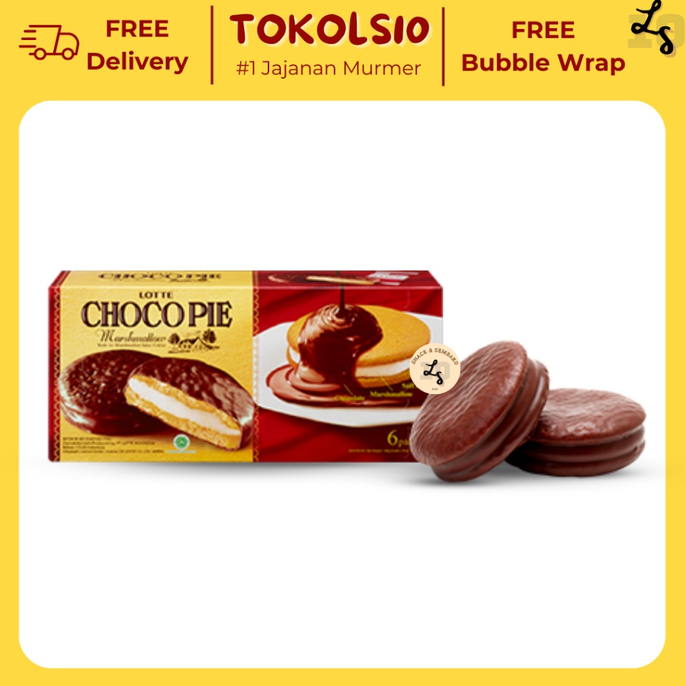 

WC8MP Lotte Choco Pie Marshmallow Box 1 Pack Isi 12 pcsx28gr mjtdk