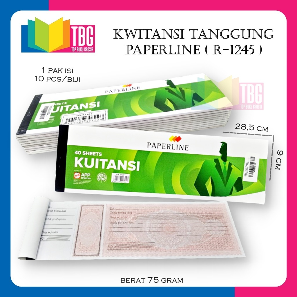 

1 PCS KWITANSI TANGGUNG PAPERLINE BUKU BUKTI PEMBAYARAN KUITANSI (R-1245)