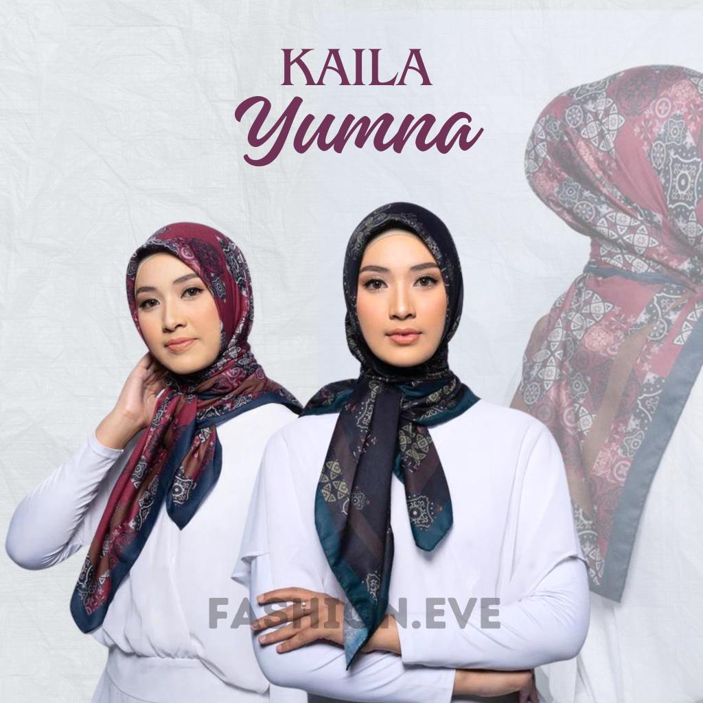 ELZATTA HIJAB KERUDUNG KRUDUNG SEGI EMPAT SEGIEMPAT MOTIF TERBARU ELZATTA KAILA YUMNA