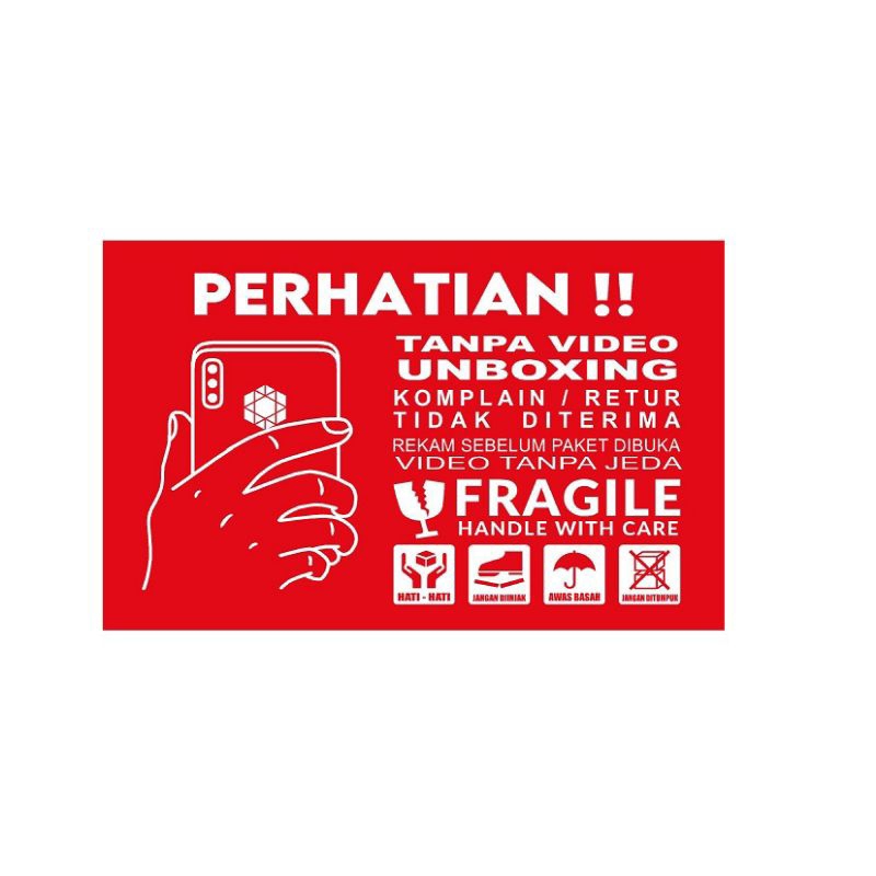

STIKER UNBOXING CAMERA2 UK 6 X 10 CM ISI 100 PCS