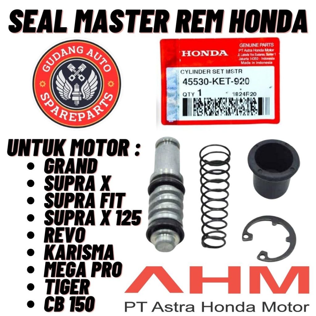 RAR Original AHM Seal Sil Master Rem Depan Honda Supra X Supra Fit Karisma Grand Supra X 125 Mega