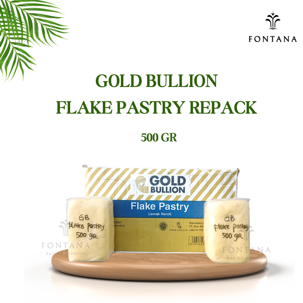 

GOLD BULLION FLAKE PASTRY REPACK 500 GR / KORSVET / PUFF SHORTENING 500 GR