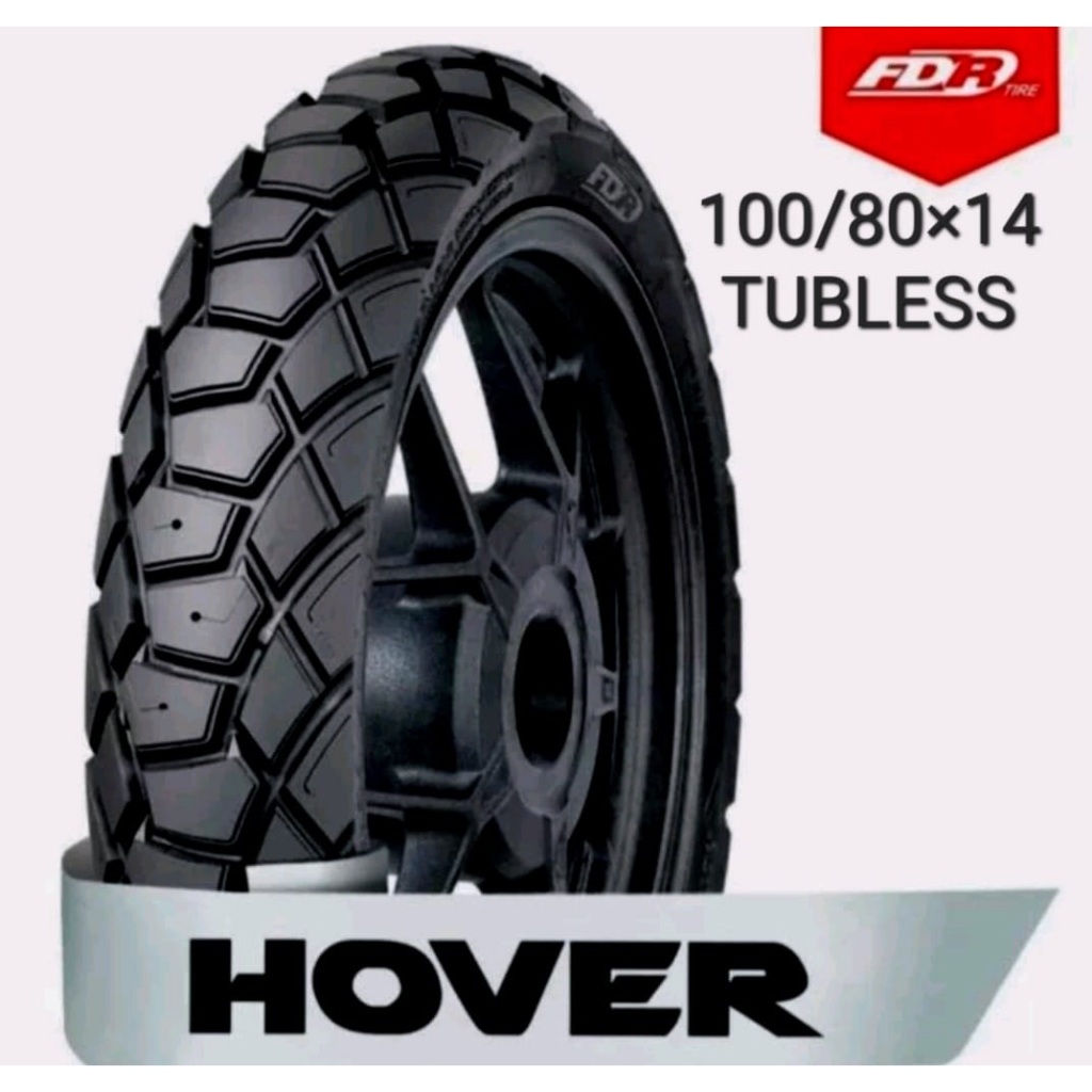 BAN LUAR FDR TUBELESS 100/80-14 HOVER