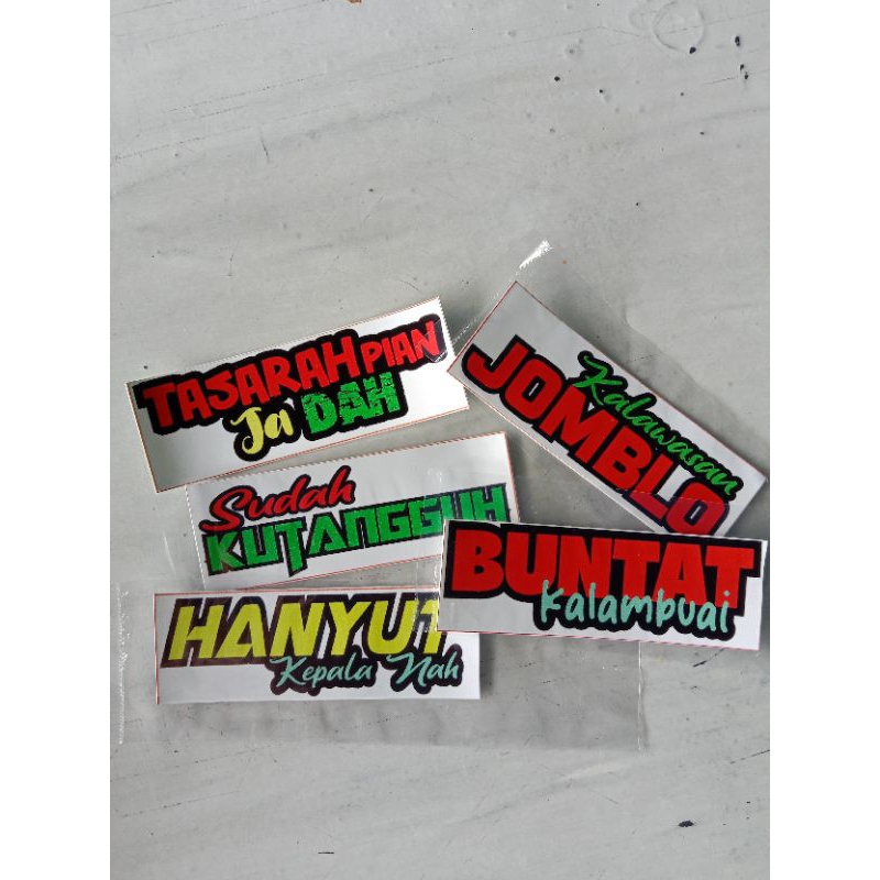 

stiker kata kata bahasa Banjar