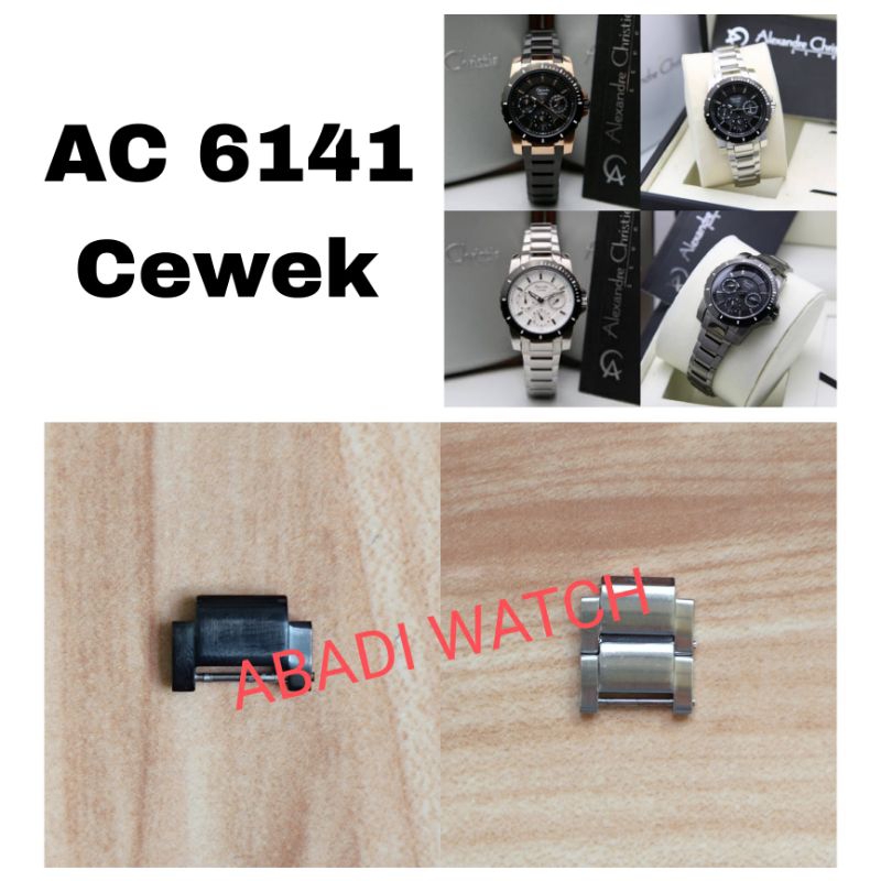 Sambungan Tali Rantai Jam Tangan Alexandre Christie Original AC 6141 Cewek