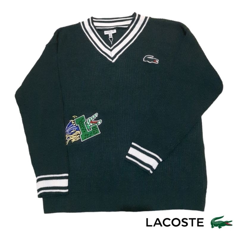 Sweater Rajut Hijau Lacoste
