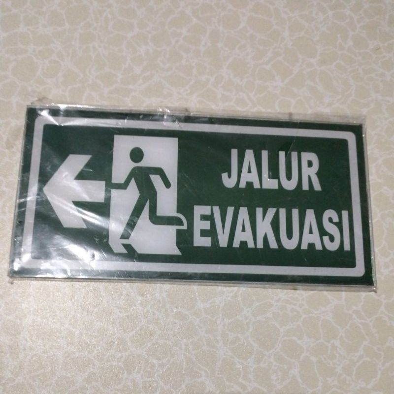 

[ BK ] Akrilik Sign label tulisan JALUR EVAKUASI