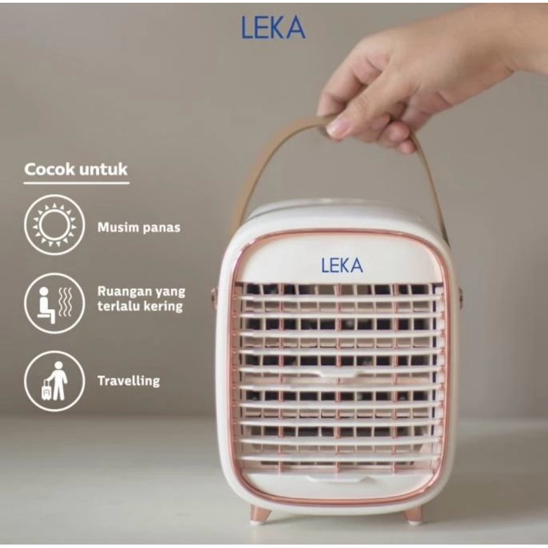 Leka AC 6030 Rechargeable Air Cooler - Portable Kipas Angin AC Mist uap