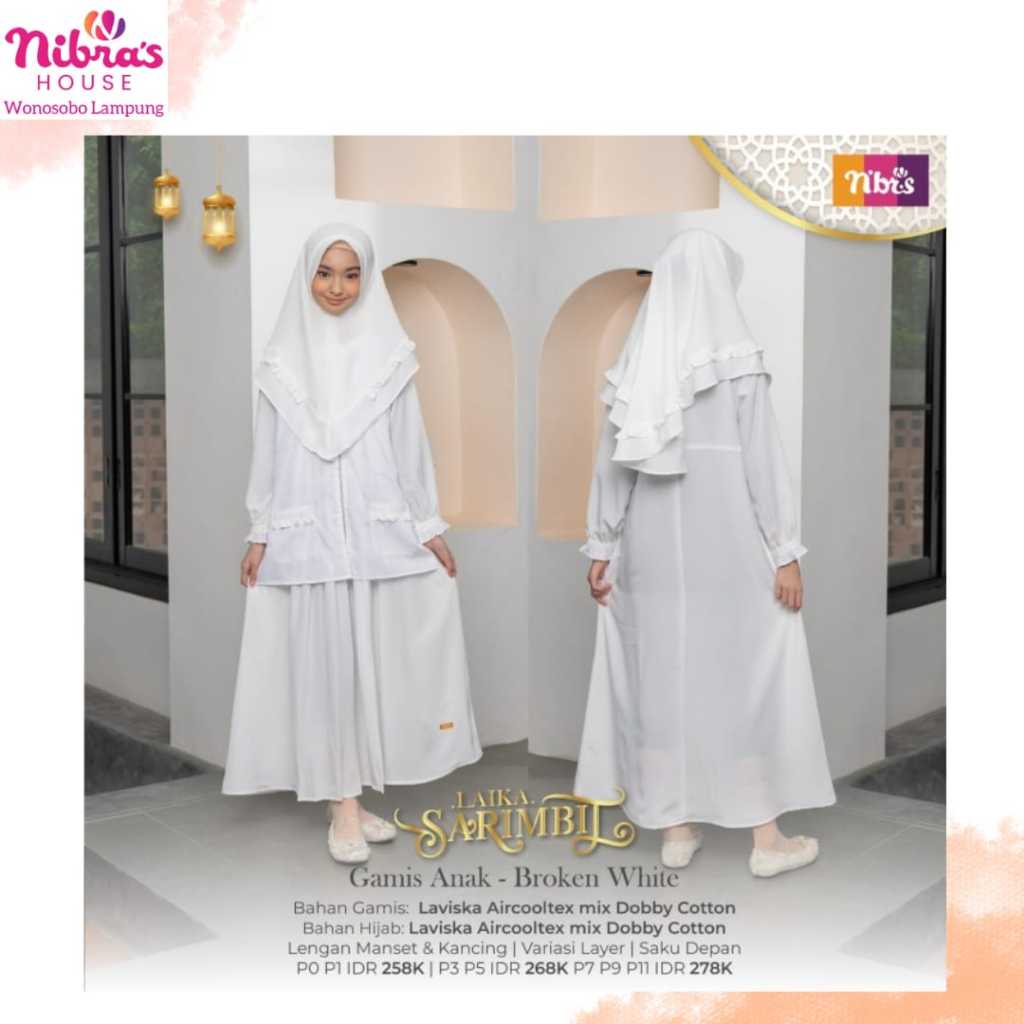 Nibras Laika Gamis Anak Broken White