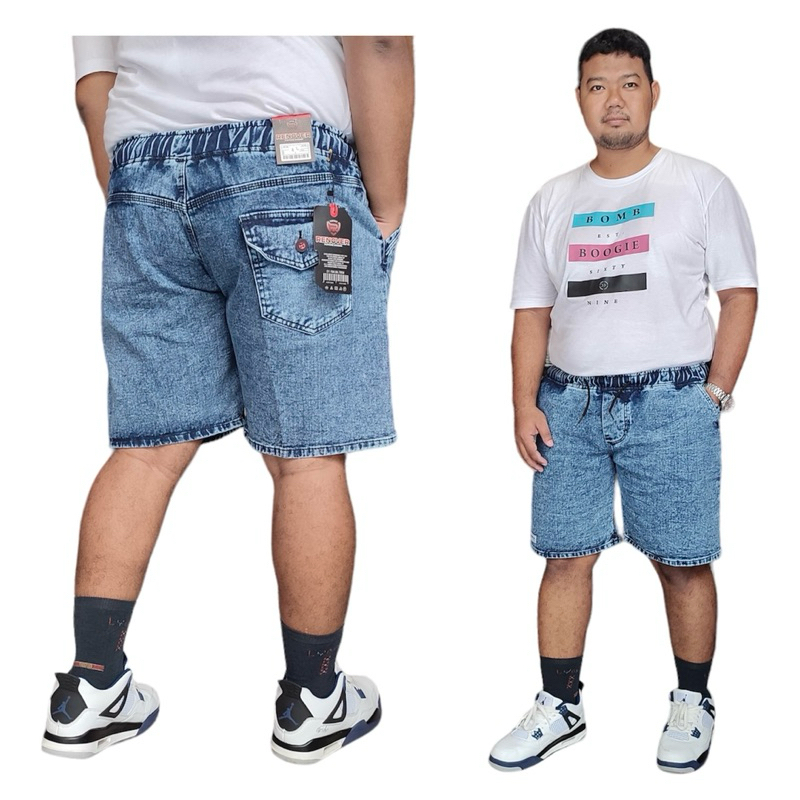 RENOVER BOARDSHORT JUMBO JEANS PRIA PREMIUM