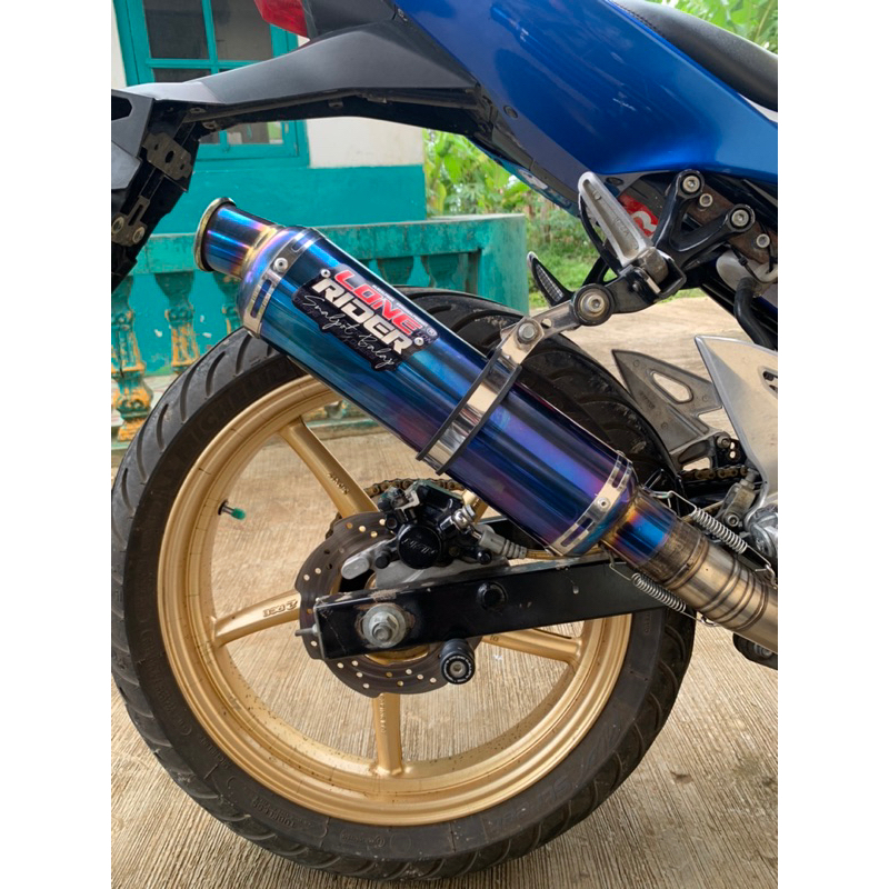 Lone rider monces blue purple