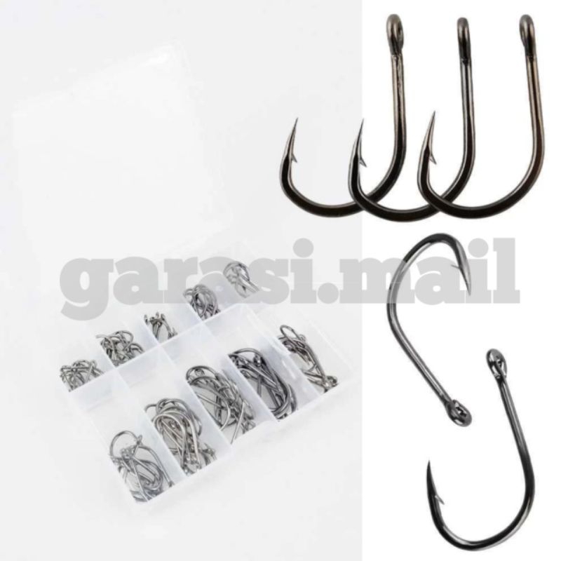 Kail Pancing Set No 3-12 Hook Kait Cantolan Umpan Lure Cacing Jangkrik Kodok Kerang Mancing Soft Bai