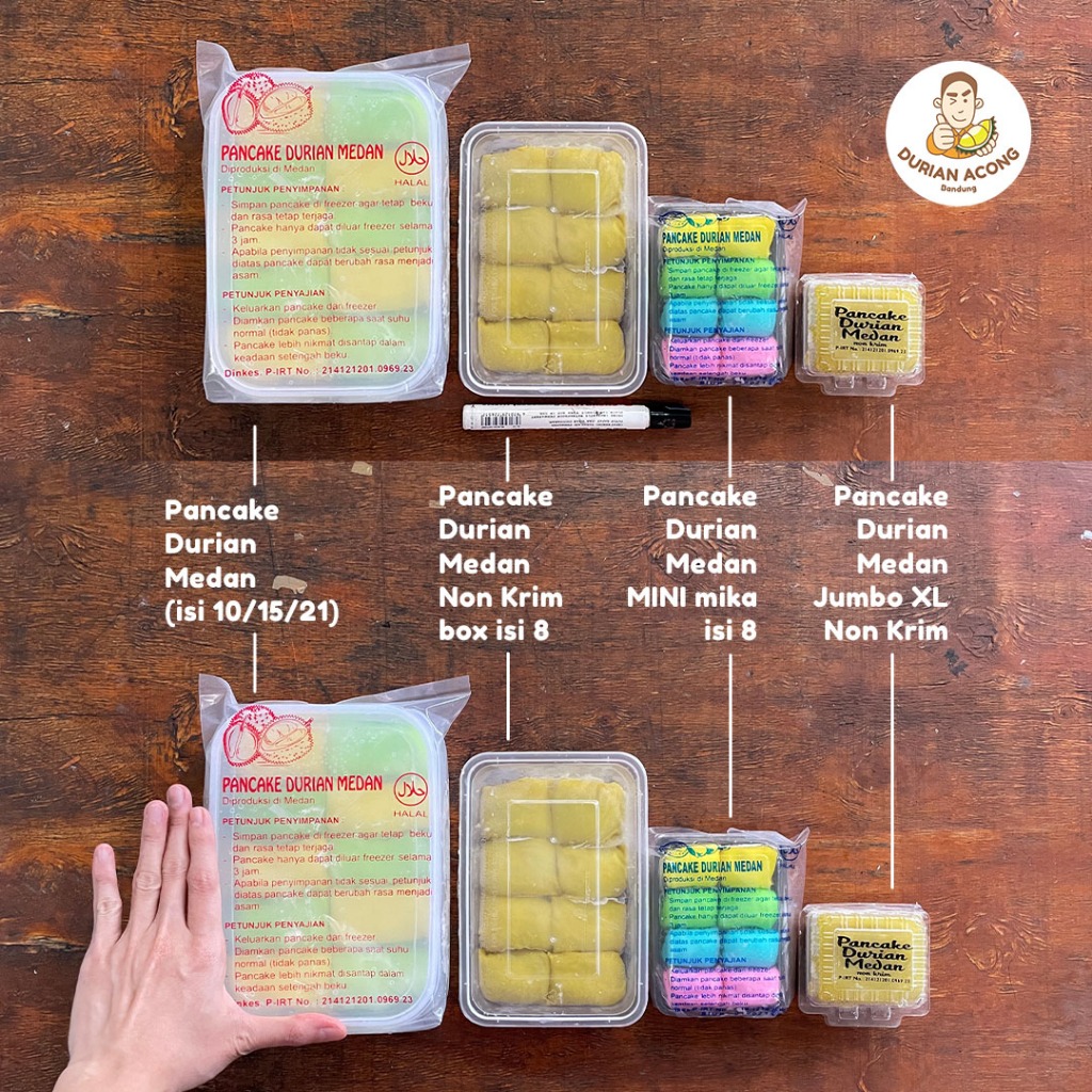 

RB22 Pancake Durian Non Krim box isi 8 - Tanpa Krim Asli Medan