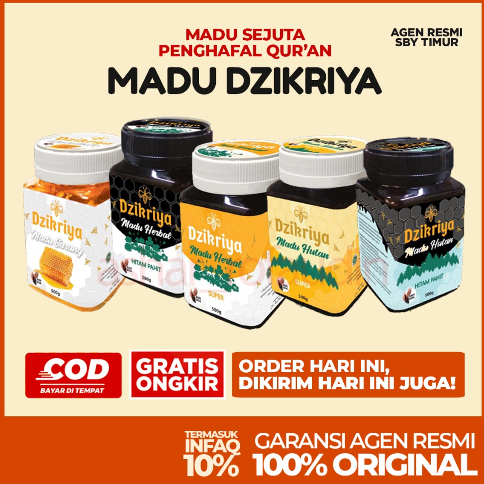 

Seller↔ Dzikriya Madu Herbal Hutan Super Hitam Manis Pahit Sarang Semua Varian 500GR Original 52