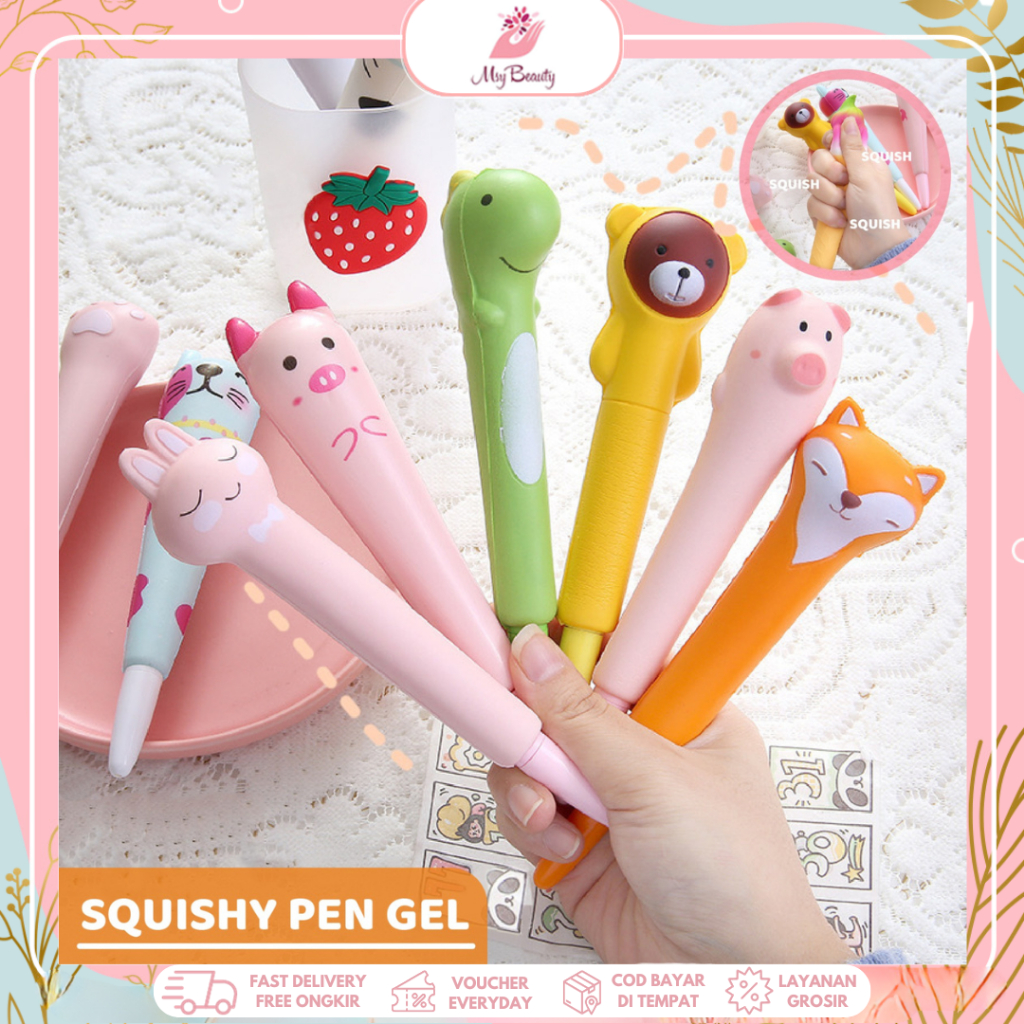 

MSY Pulpen MARSMELLOW Gel Desain Kartun Lucu Lembut Slow Rebound Untuk Pelajar/pen lucu