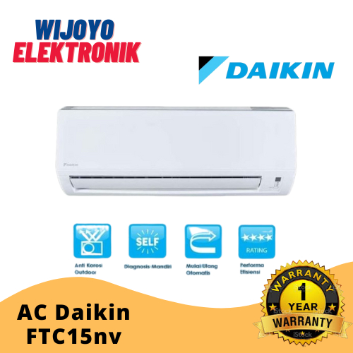Ac Daikin Split 1/2PK FTC15 MADE IN THAILAND