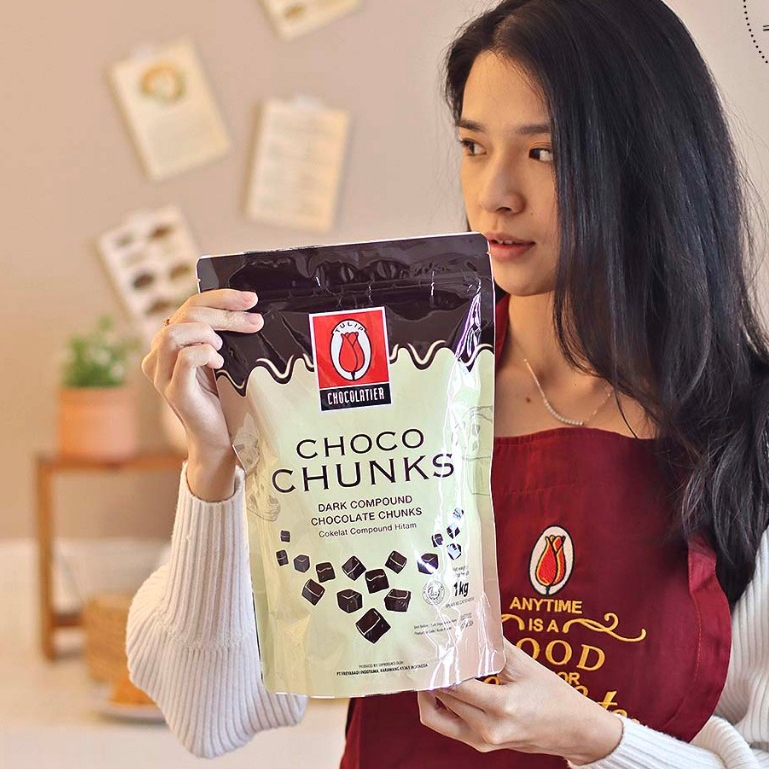 

Tulip Choco Chunks 1kg Dark Chocolate Compound Cokelat Chunk Coklat Potongan