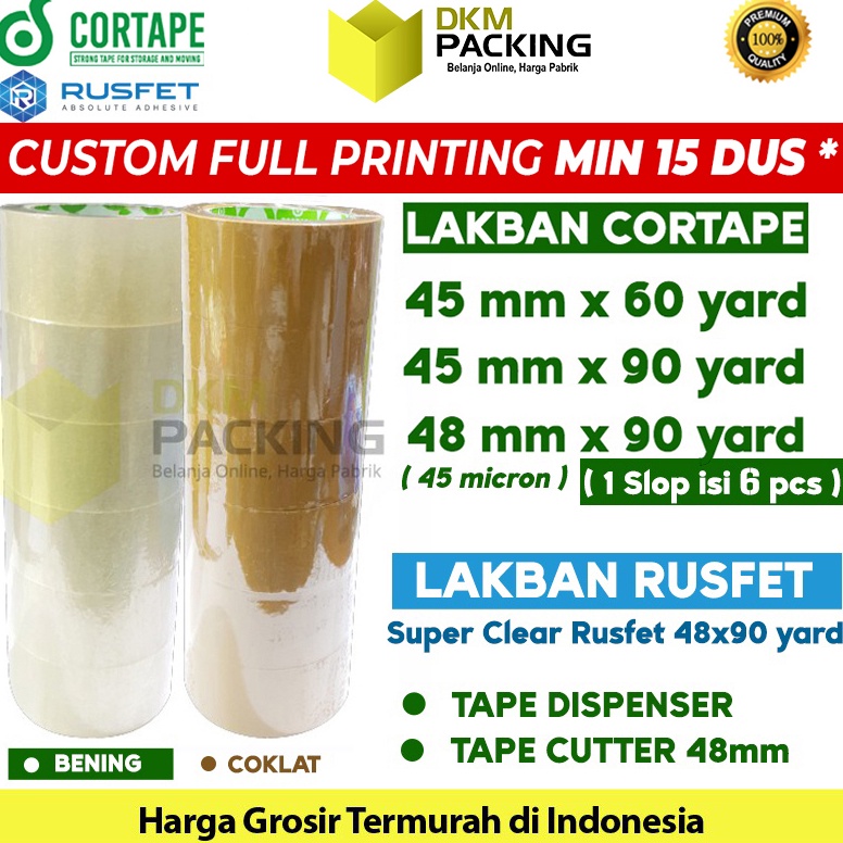 

8JFYP Lakban 48mm x 90yard CORTAPE Plakban Isolasi PREMIUM /SELOP 56