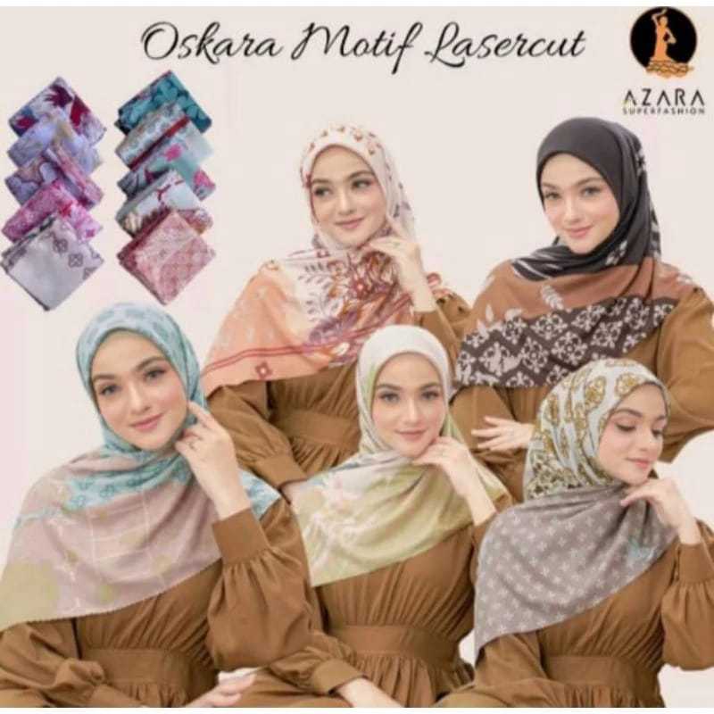 Termurah Segiempat Motif AZARA Laser Cut / Segiempat Azara / Segi Empat oskara motif Azara seragam/ 