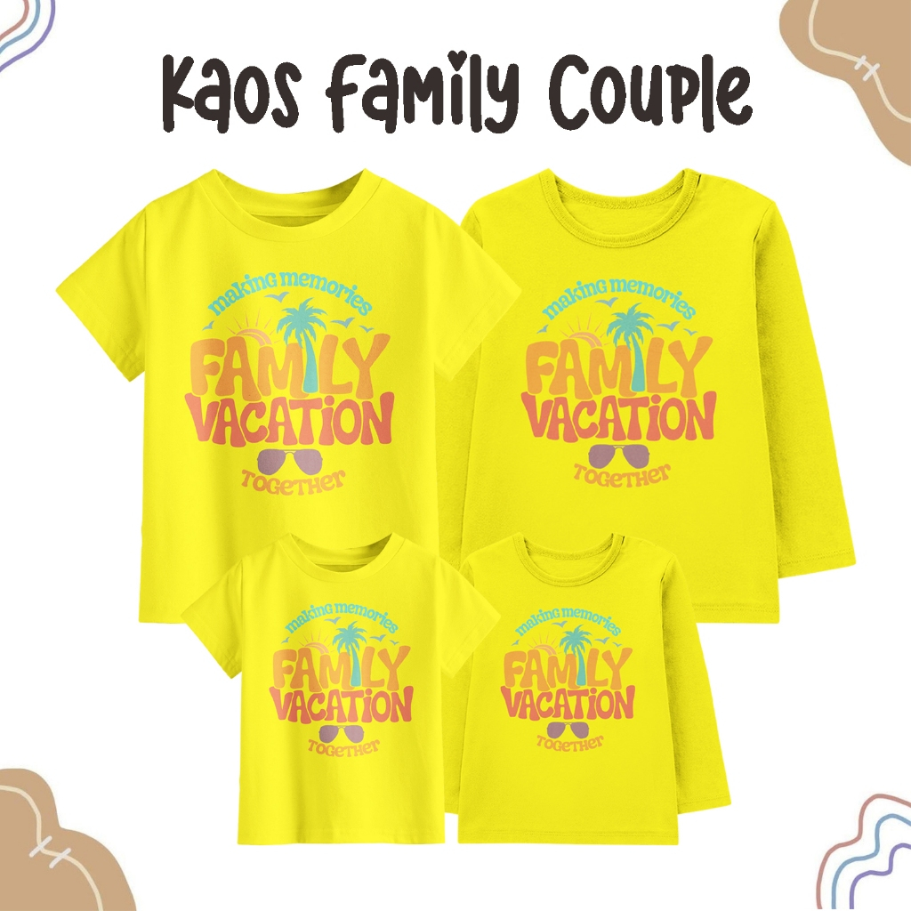 Kaos Terbaru Couple Family Motif Lengan Panjang Pendek - Family Vocation