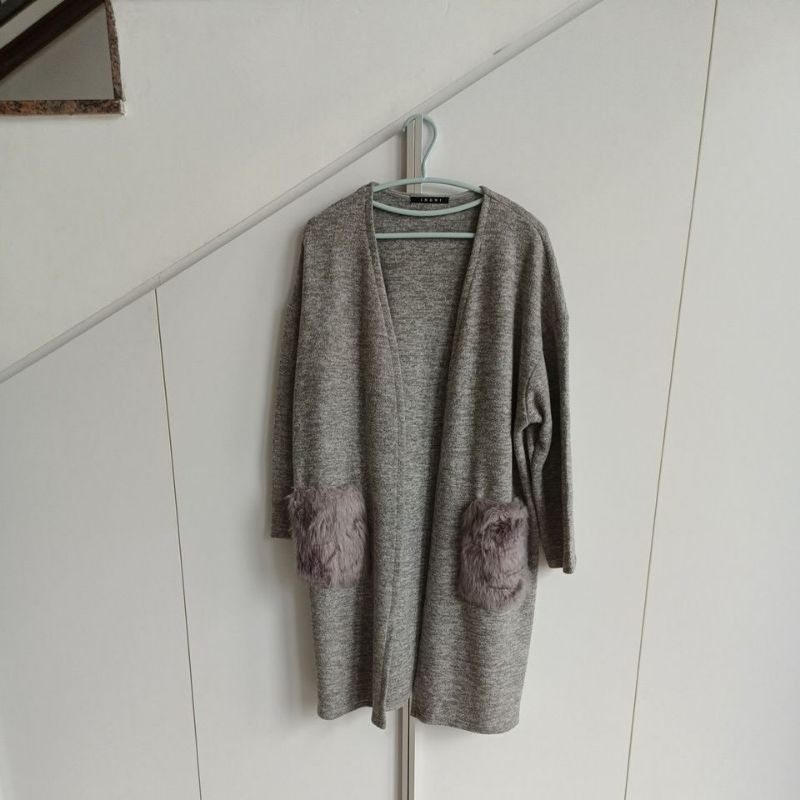 preloved jaket blazer panjang abu² wol wool