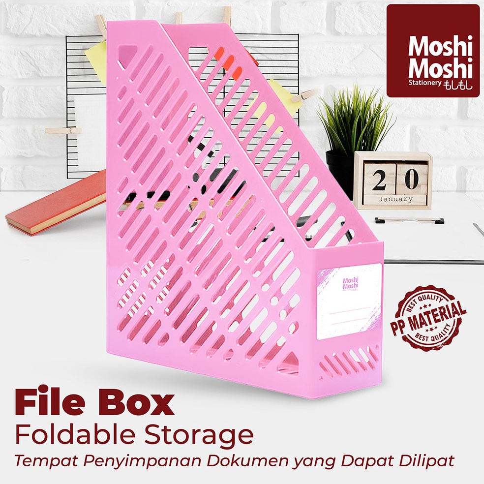 

D6G File Box Moshi Foldable Storage Tempat Penyimpan Lipat Dokumen Kantor Best Produk (^