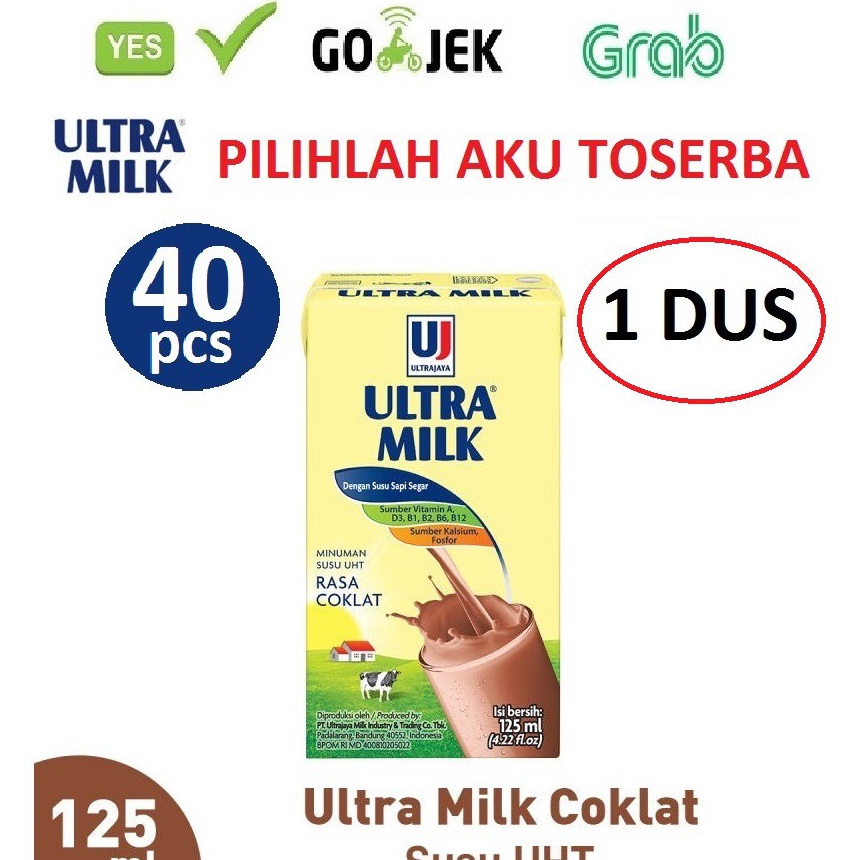 

❉Paling Popular✥➵ Susu Ultra Coklat (Cokelat) 125 ml - (1 DUS ISI 40 pcs) L99 ➨