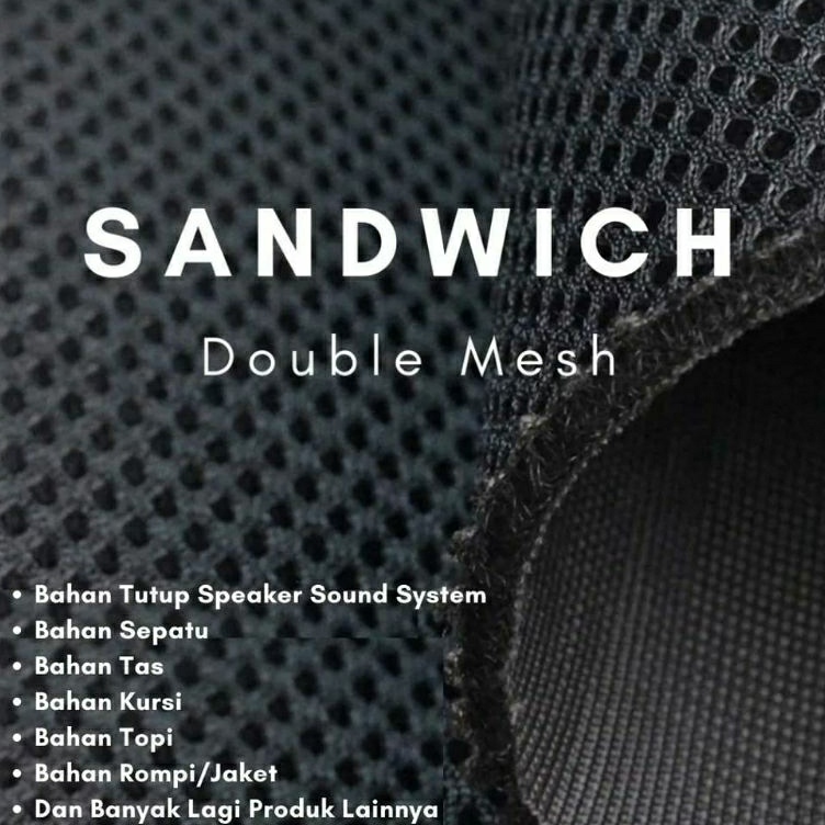 [KODE GCKPH] Kain Jala Double Mesh Tebal / Kain Bahan Jala Doble Mesh Tebal / Kain Jala Sandwich 3ml
