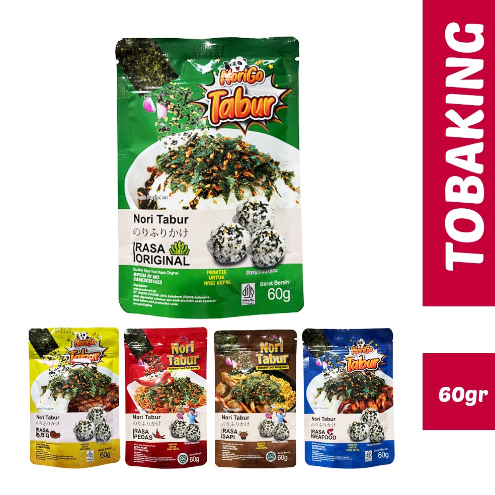 

[Produk CQ62] Nori Tabur Rumput Laut Panggang 60gr Sapi Seafood Bbq Pedas HALAL Best Terlaris