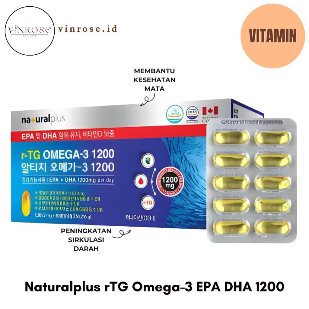 Naturalplus rTG Omega-3 EPA DHA 1200 Korea Vitamin Omega