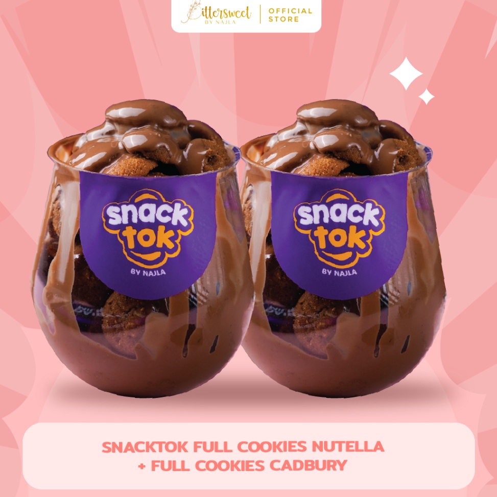 

[✰G88(] Bittersweet by Najla - Bundle Snacktok Full Cookies ( Choco Milk + Choco Hazelnut ) [138]