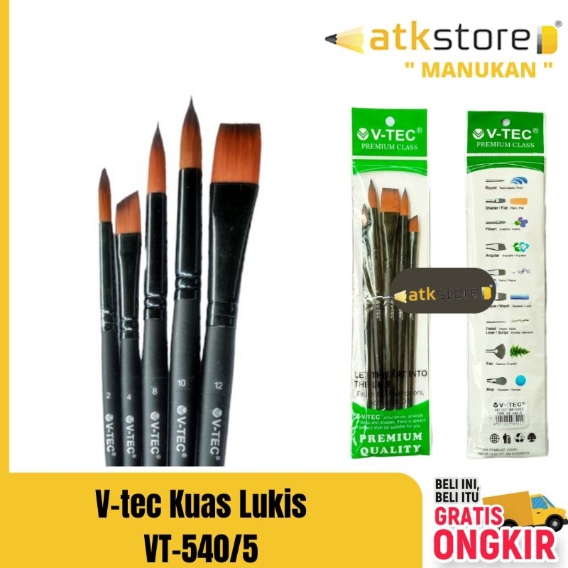 

Kuas lukis set 5 / V-tec Brushes Type VT-540/5