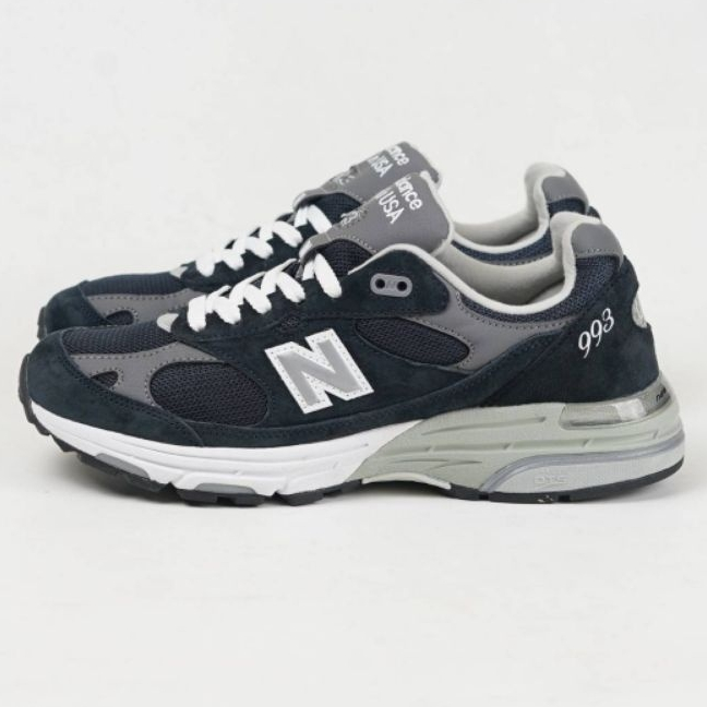 Sepatu New Balance 993 Navy Grey MIU Biru Dongker Abu Sneakers Pria Olahraga NB MR993NV Sport Runnin