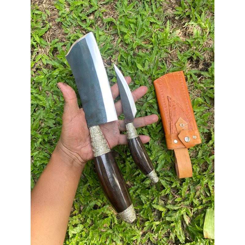 set blakas bungkung ukir/ set pisau daging/ set pisau dapur