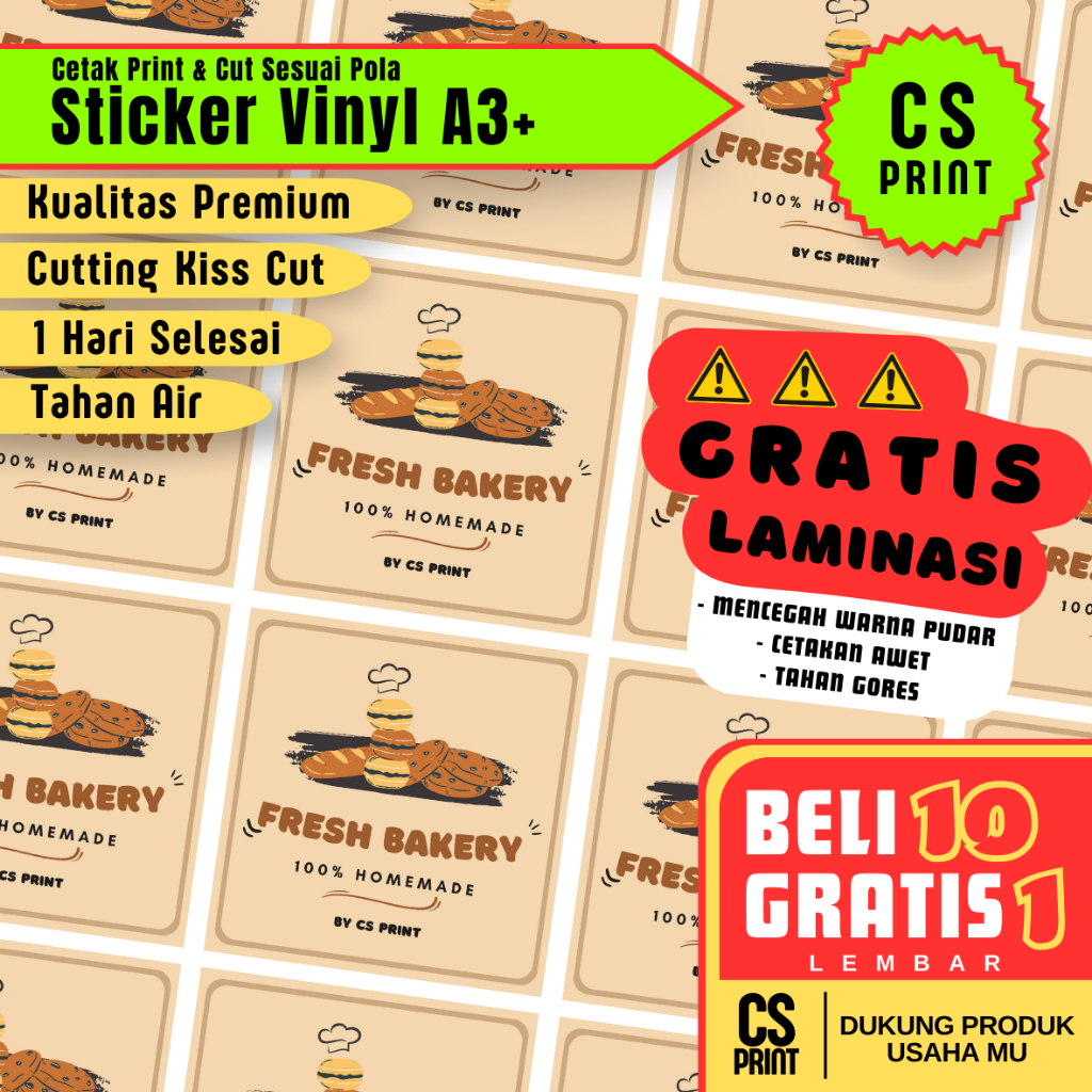 

Cetak Stiker Vinyl / Cetak Stiker Label Kemasan / Label Usaha Makanan / Cetak Label Minuman