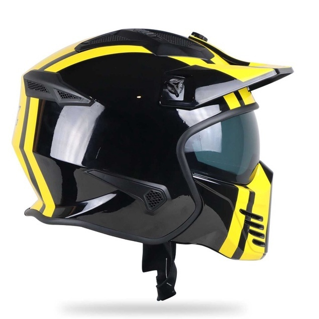 Helm JPX Full Face Mx-726R - R04 MARZ super black yellow