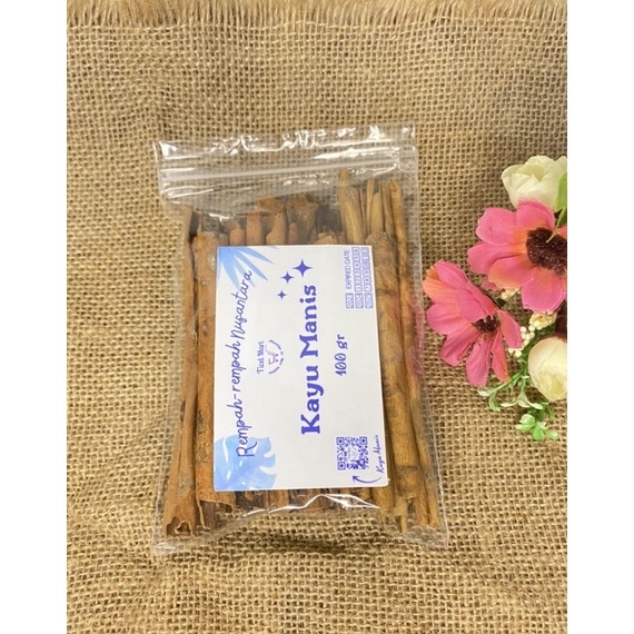 

D!skon 100gr | KAYU MANIS UTUH | CINNAMON | herbal asli alami bumbu dapur penyedap masakan rempah nusantara indonesia [248]