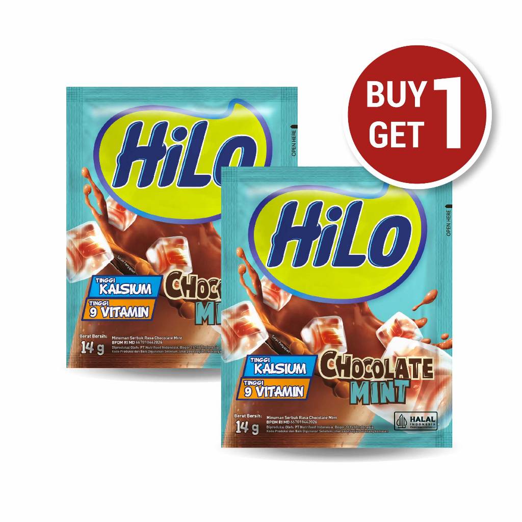 

HILO CHOCO MINT 1 RENCENG ISI 10 SACHET PROMO BUY 1 GET 1