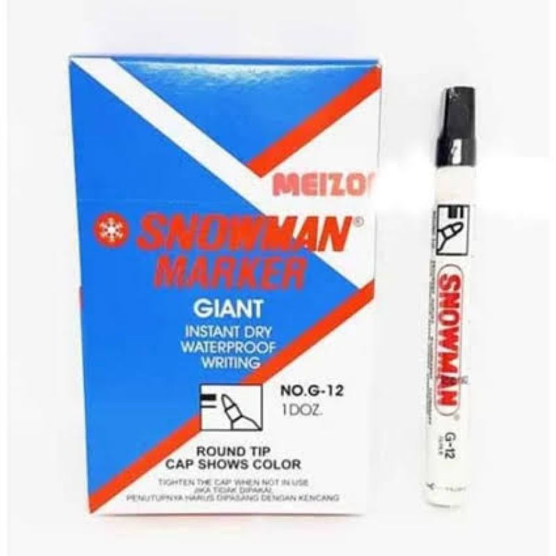 

SNOWMAN PERMANENT MARKER/ SPIDOL PERMANENT - Merah & Hitam