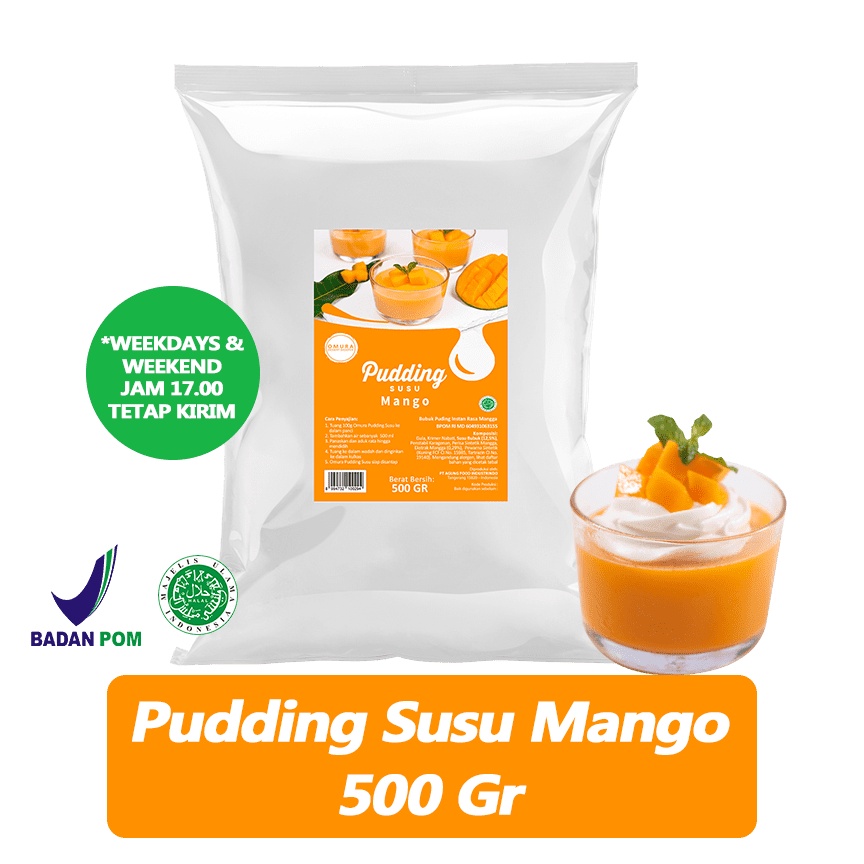 

[COD QT77] [PUDDING] Omura Dessert Shooter Pudding Susu Rasa Mango / Mangga 500 Gr Omura Powder 7jz0i