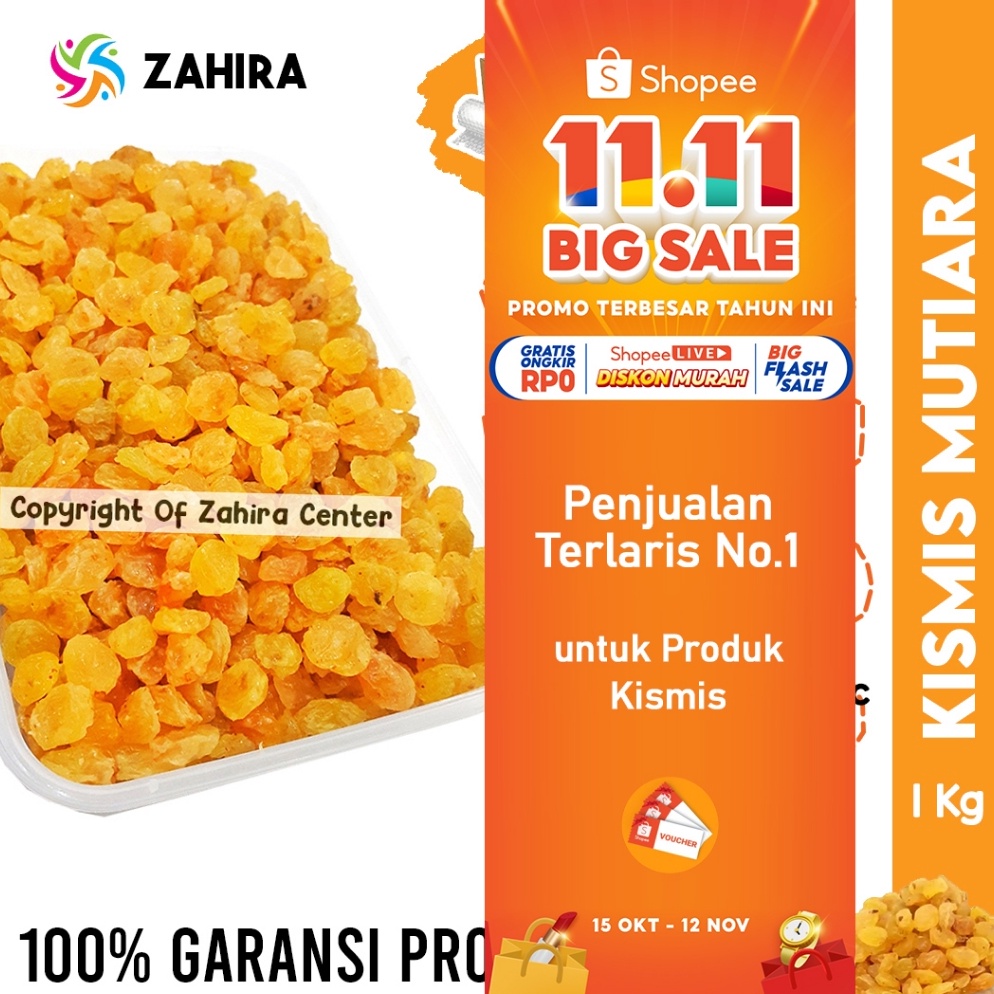 

T3rkini Kismis Premium 1kg Asam Manis Mutiara Raisins Manis Enak Fresh Khas Arab MPASI Oleh-oleh Umrah Promo Terpopuler