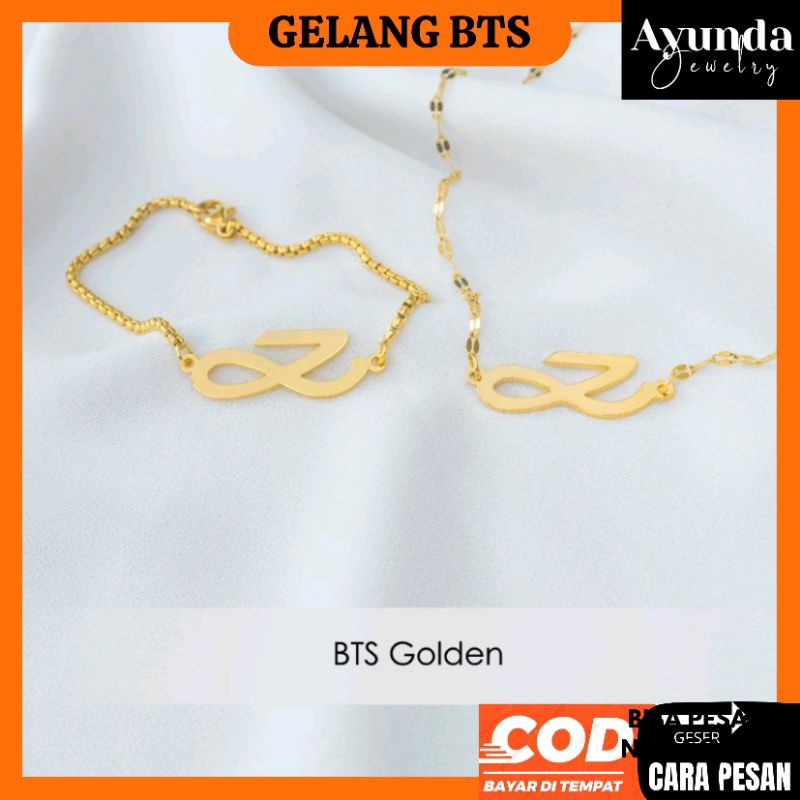 Ayunda Jewelry - Gelang BTS JUNGKOOK Titanium 24k gold