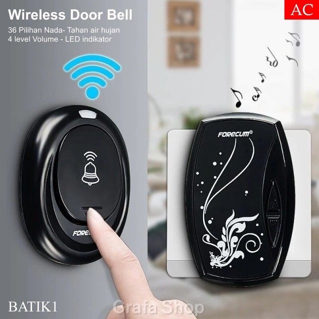 Bel Pintu Rumah Tanpa Kabel (wireless) baru tancap listrik
