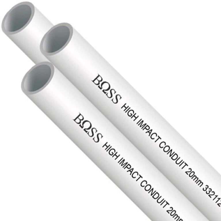 **VMQ Pipa Listrik PVC 20mm BOSS Putih dan Hitam / Pipa Listrik PVC 20mm Boss / Pipa Listrik PVC Bos