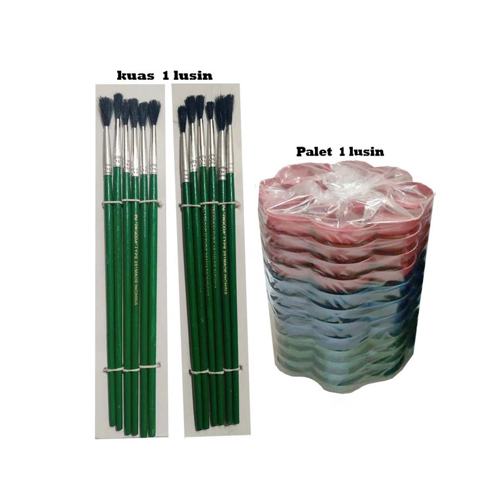 

COD☊ Paket alat lukis Koas palet Styrofoam cat dan jagrak nya Harga Termurah ￣～
