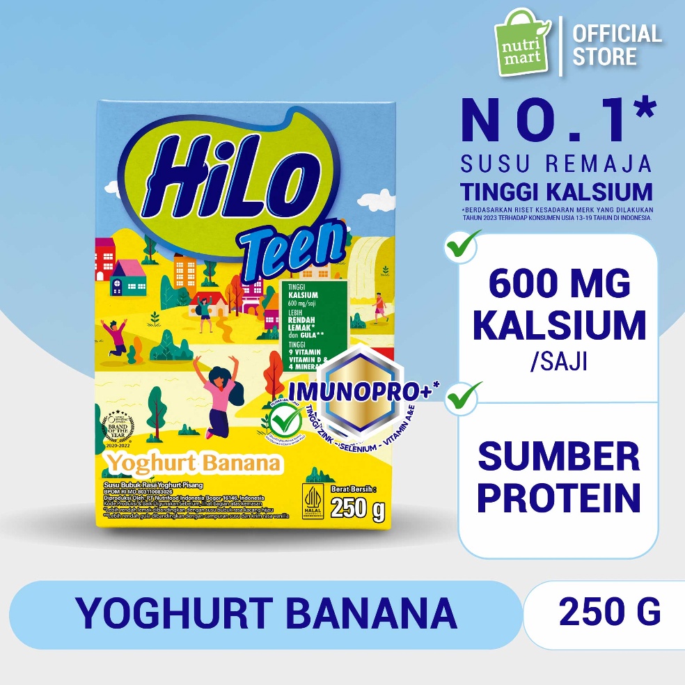 

Hilo Teen Yoghurt Banana 250 gram - Susu Tinggi Kalsium Rendah Lemak Kirim Langsung ♪ヽ(